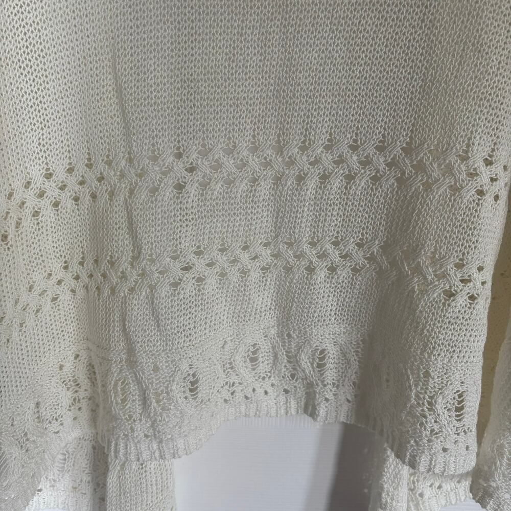 Skye's the Limit Knit Open Front Cardigan White XL - Picture 12 of 12